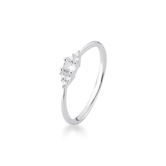 Wholesale 925 Sterling Silver Cluster Diamond Engagement Ring