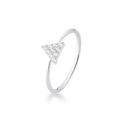 Wholesale 925 Sterling Silver Classic Square Diamond Ring