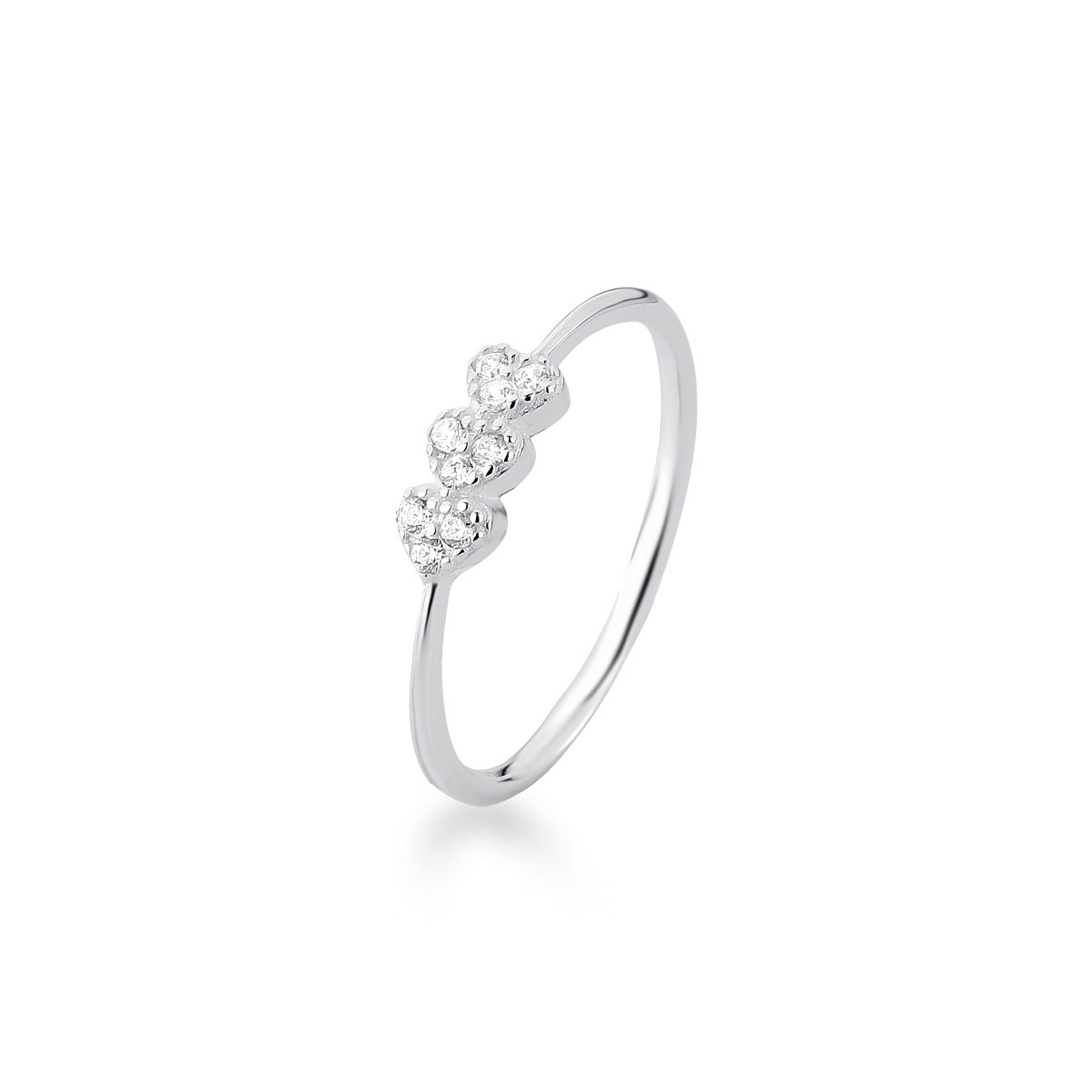 Wholesale 925 Sterling Silver Three Stone Engagement Ring