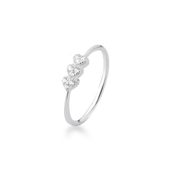 Wholesale 925 Sterling Silver Three Stone Engagement Ring
